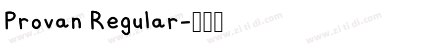 Provan Regular字体转换
